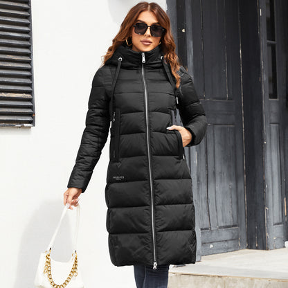 Windproof Zipped Stand Collar Cotton-padded Jacket