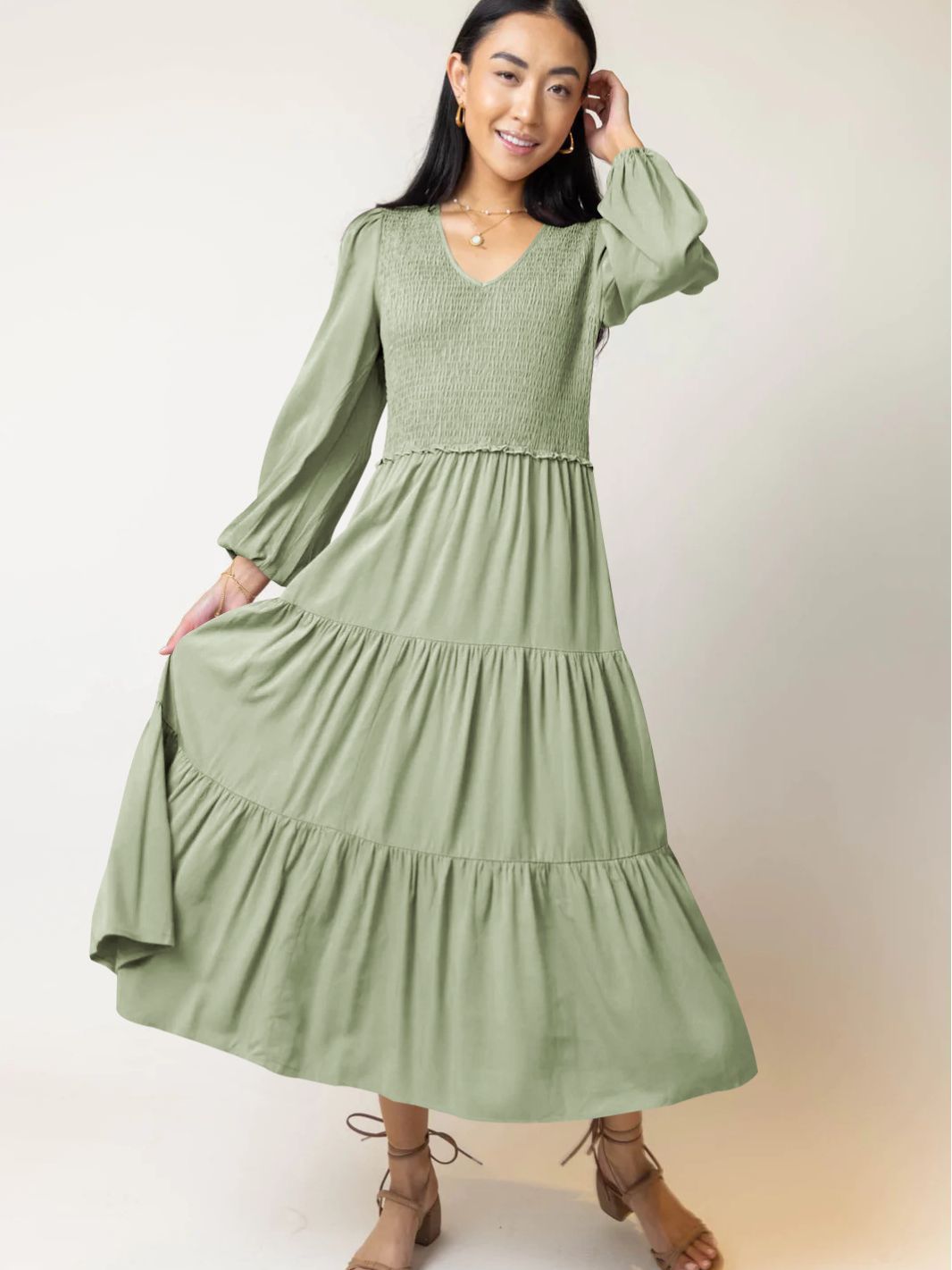 Women's Fashion Casual Long Sleeve Dress